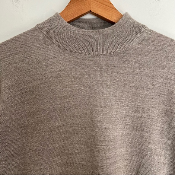 Cotton Traders Tan Brown Wool Blend Sweater Men’s Size Large - Picture 2 of 7